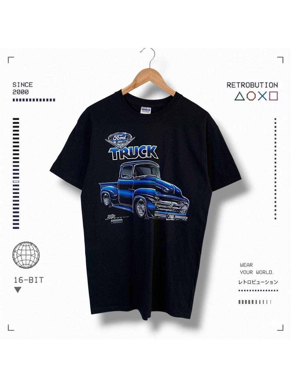 2000s Ford F-100 Truck Graphic Shirt Black Size M